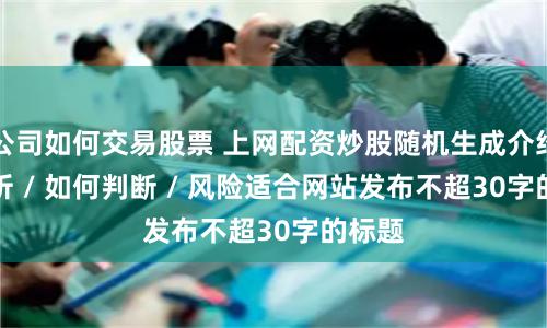 公司如何交易股票 上网配资炒股随机生成介绍 / 分析 / 如何判断 / 风险适合网站发布不超30字的标题